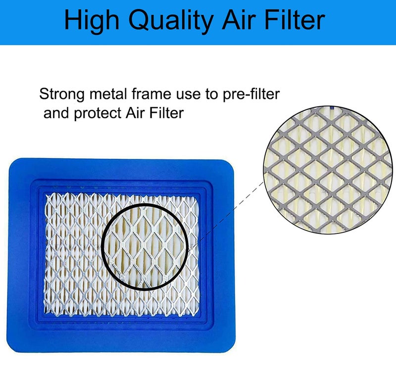 KAKO 491588s Air Filter for Briggs and Stratton Air Filter(5 Pcs) Compatible with Briggs and Stratton 491588, Toro 20332, Craftsman 3364 Lawn Mower Air Filter with 2 Pcs 5062K Spark Plug - Image 2